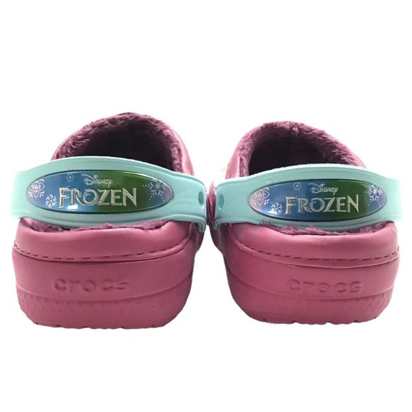 Crocs Toddler Girls Sz 10/11 Fuchsia Disney Frozen - Picture 6 of 12